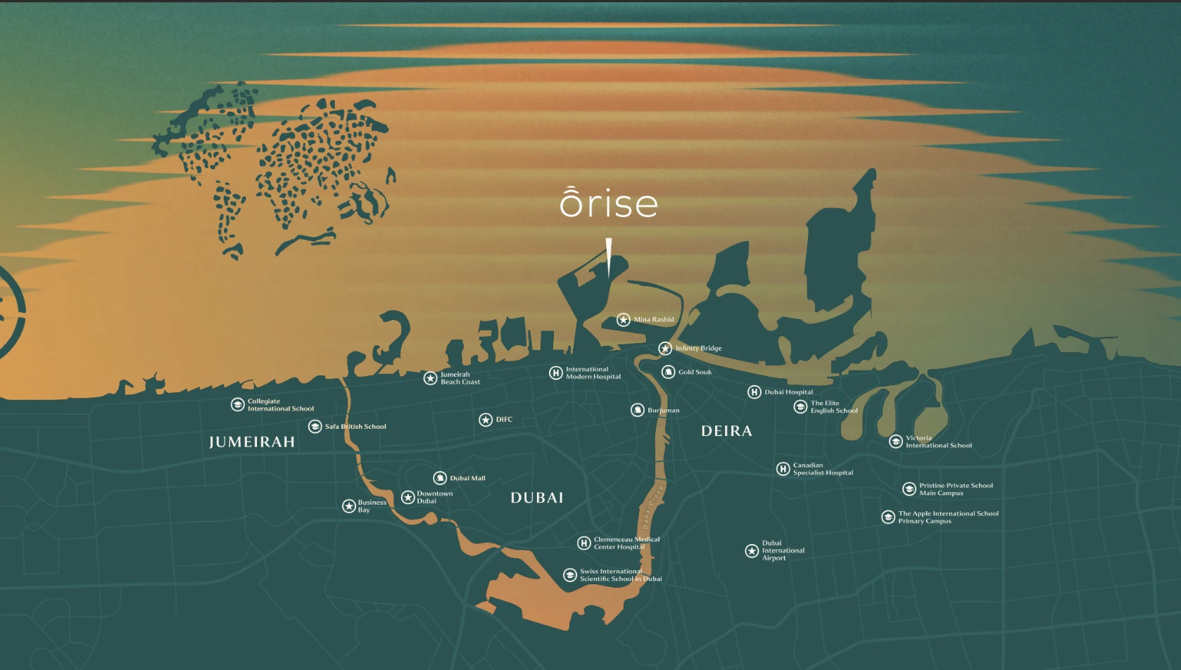 Orise dubai-maritime-city location map