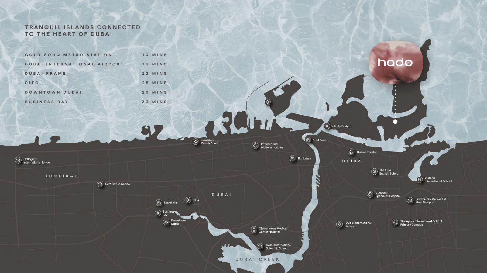 Hado - Siora Community at Dubai Islands location map