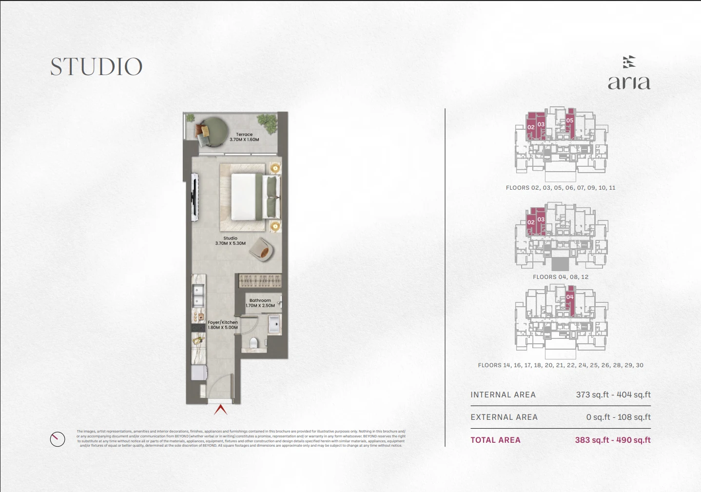 Luxury Studio floor plan