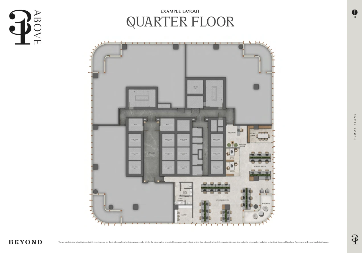 Quarter Floor Office floor plan
